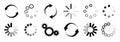 Load icon. Loading circle website buffer loader or preloader. Vector download or upload status icon Royalty Free Stock Photo