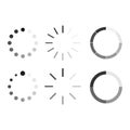 Load icon vector. Set icon buffer and loading symbol Royalty Free Stock Photo