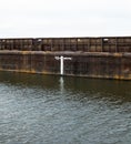 Load line marks and lines on a ship