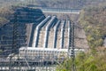 Load power plant of large dams on the river.