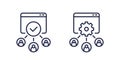 load testing icon, users accessing service