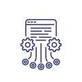 load testing line icon, multiple users access
