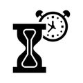 Load time, average, loading icon. Black vector sketch