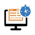 Load time, webpage, web icon. Editable vector graphics