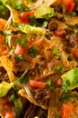 Loaded Beef and Cheese Nachos Royalty Free Stock Photo