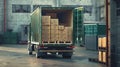 The Loaded Cargo Truck.AI generated image Royalty Free Stock Photo