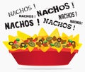 Loaded cheese nacho with meat and jalapeno Royalty Free Stock Photo