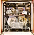 Loaded dishwasher Royalty Free Stock Photo
