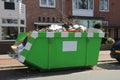 Loaded garbage dumpster Royalty Free Stock Photo