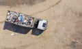 Loaded Garbage Truck at a Municipal landfill.