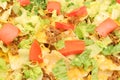 Loaded nachos upclose Royalty Free Stock Photo