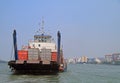 Loaded ship in harbour of Kochi port Royalty Free Stock Photo