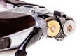 Loaded shotgun on white Royalty Free Stock Photo