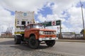 A loaded truck leaves Port in Montevideo, Uruguay.