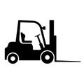 Loader black icon, heavy equipment machine symbol