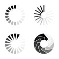 Loader icon vector circle button. Load sign symbol progress bar for upload download round process. Vector illustration