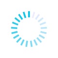 Loader or loading icon vector rotating indicator for animated downloading process symbol, preloader circle bar modern Royalty Free Stock Photo
