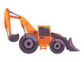 Loader shovel builder construction mining vehicle truck excavation illustration yellow toy yellow orange heavy machinery