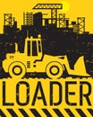 Loader work on construction site or sand pit Royalty Free Stock Photo