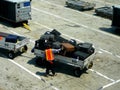 Loading aircraft passenger luggage Royalty Free Stock Photo