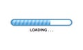 Blue Progress Loading Bar Vector Illustration