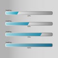 Loading bar. Design template for percentage loading, downloading or uploading progress. Vector. Royalty Free Stock Photo
