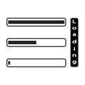 Loading bar icon set. Computer interface. Vector illustration. stock image. Royalty Free Stock Photo