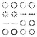 Loading Bar icon set, vector symbol.