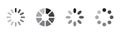 Loading bar icons. website load bar vector icon set. Royalty Free Stock Photo