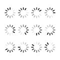 Loading bar progress icon step by step. Webside set symbol round loader Royalty Free Stock Photo