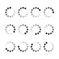 Loading bar progress icon step by step. Webside set symbol round loader