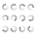 Loading bar progress icon step by step. Webside set symbol round loader Royalty Free Stock Photo