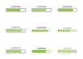 Loading bar progress icons Royalty Free Stock Photo
