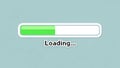 Loading Bar with Progress Indicator Royalty Free Stock Photo