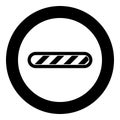 Loading bar of progress status icon in circle round black color vector illustration flat style image