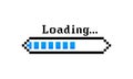Loading Bar Progress. System software update and upgrade concept. Pixel design. Vector illustration. Royalty Free Stock Photo