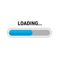 Loading Bar Status Indicator Icon Vector Illustration on White Royalty Free Stock Photo