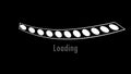Loading bar vector icon, loading symbol with black background loading, status bars and circles at various speeds and styles Royalty Free Stock Photo