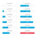 Loading bars elements set. Royalty Free Stock Photo