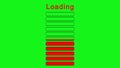 Loading bars vertically on green screen