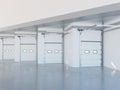 Loading Bay Zone of Modern Warehouse 3d Illustration Royalty Free Stock Photo