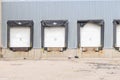 Loading bays with closed doors Royalty Free Stock Photo