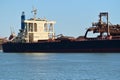 Loading Berthed Iron Ore Ship Port Hedland Western Australia Royalty Free Stock Photo