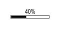 Loading. The black line is filled with a cavity. Counting percentages from 1 to 100