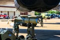 Loading bombs on B-52 bomber