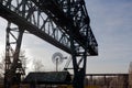 Loading bridge wind mill factory Landschaftspark, Duisburg, Germany Royalty Free Stock Photo