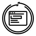 Loading browser icon, outline style Royalty Free Stock Photo