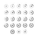 Loading, buffering, progress wheel icons Royalty Free Stock Photo