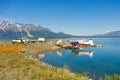 Loading a bush plane in the yukon Royalty Free Stock Photo