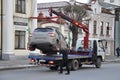 Loading of the car on the autowrecker for the wrong parking.